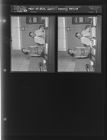 Office staff behind desk (2 Negatives) (August 16, 1954) [Sleeve 1, Folder f, Box 4]
